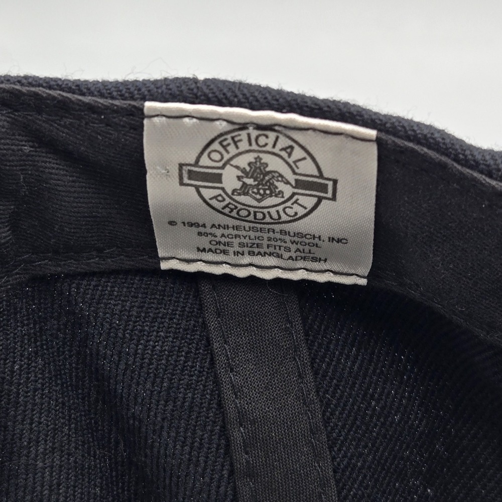 Budweiser Anheuser Busch‎ Cap Hat Strap Back 8565/10000 Metal Logo  Vtg 1994 - Picture 7 of 9